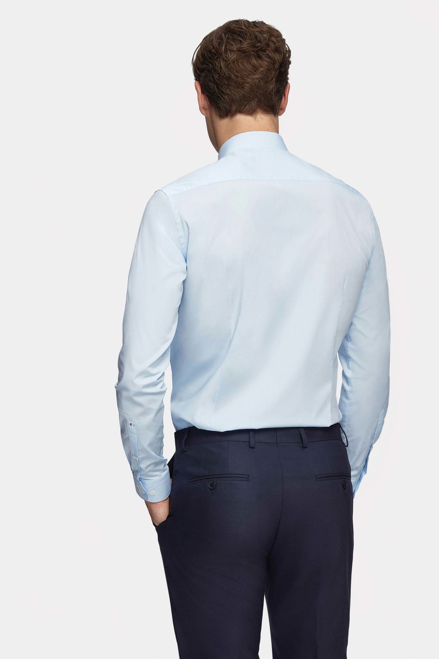 Tween Slim Fit Mavi Düz Easy Care Gömlek