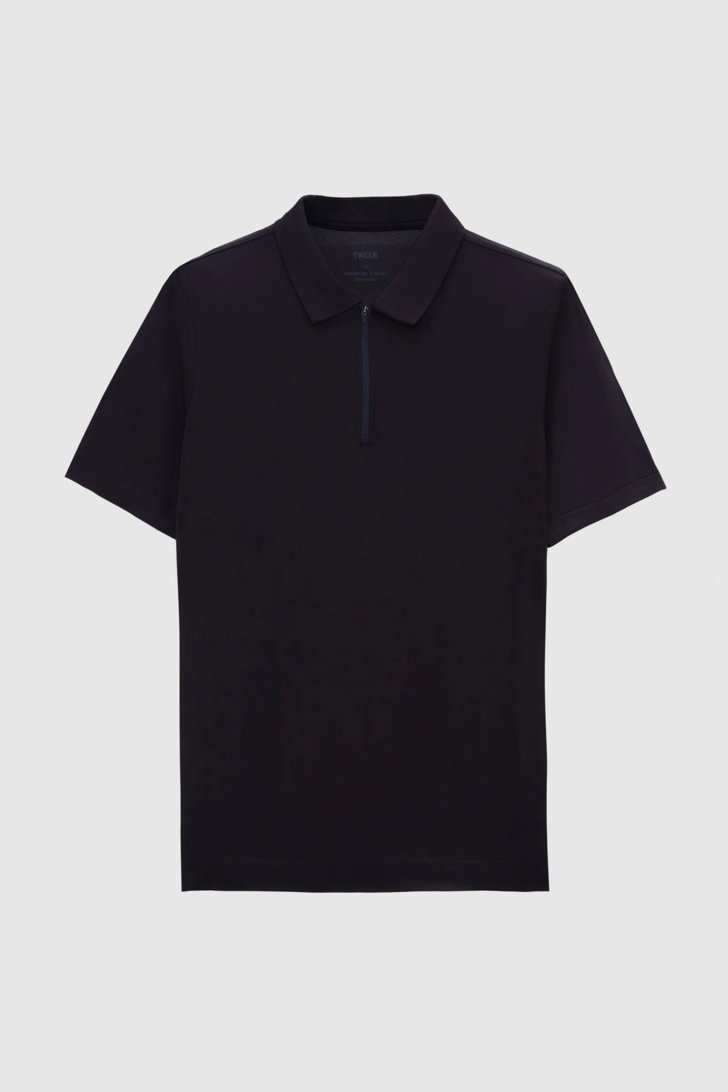 Tween Slim Fit Lacivert Yarım Fermuarlı Polo Yaka Yazlık T-shirt