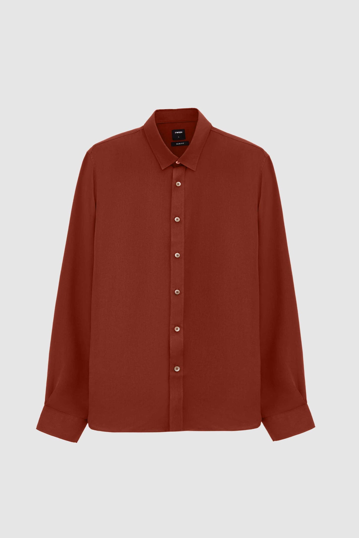 Tween Slim Fit Tarçın Düz Easy Care Gömlek