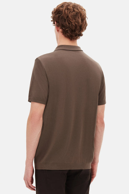 Tween Slim Fit Vizon Yarım Fermuarlı Polo Yaka Yazlık T-shirt