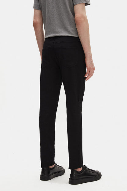 Tween Super Slim Fit Siyah Diyagonel Chino Pantolon