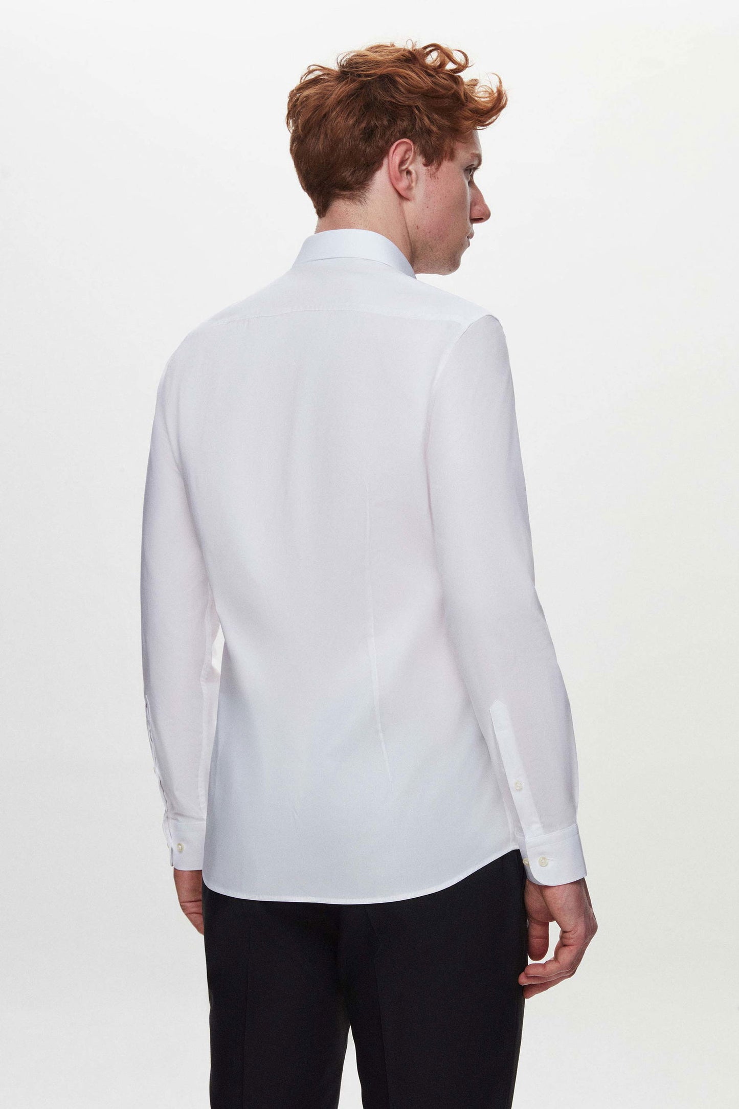 Tween Slim Fit Beyaz Düz Easy Care Gömlek