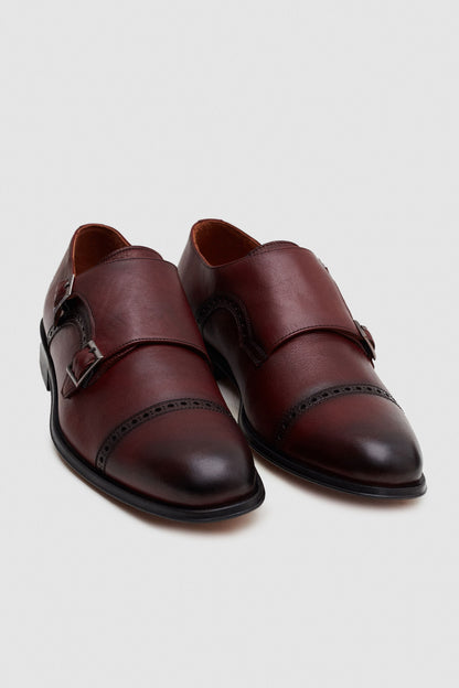 Damat Bordo Hakiki Deri Ayakkabi