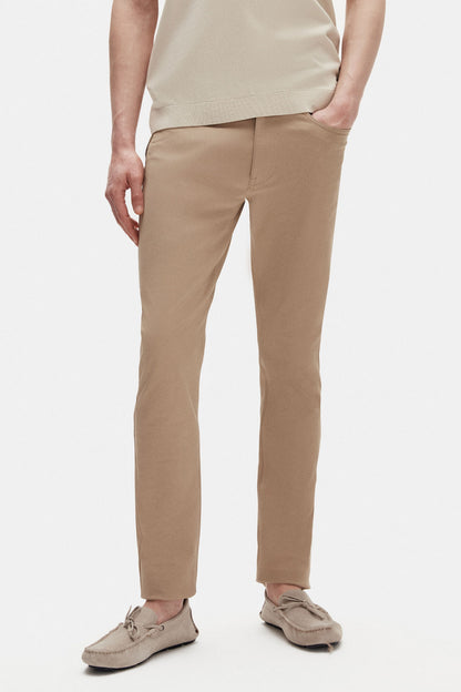 Tween Super Slim Fit Bej Diyagonel Chino Pantolon