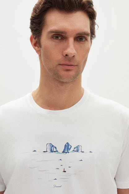 Damat Regular Fit Ekru %100 Pamuk Merserize T-shirt