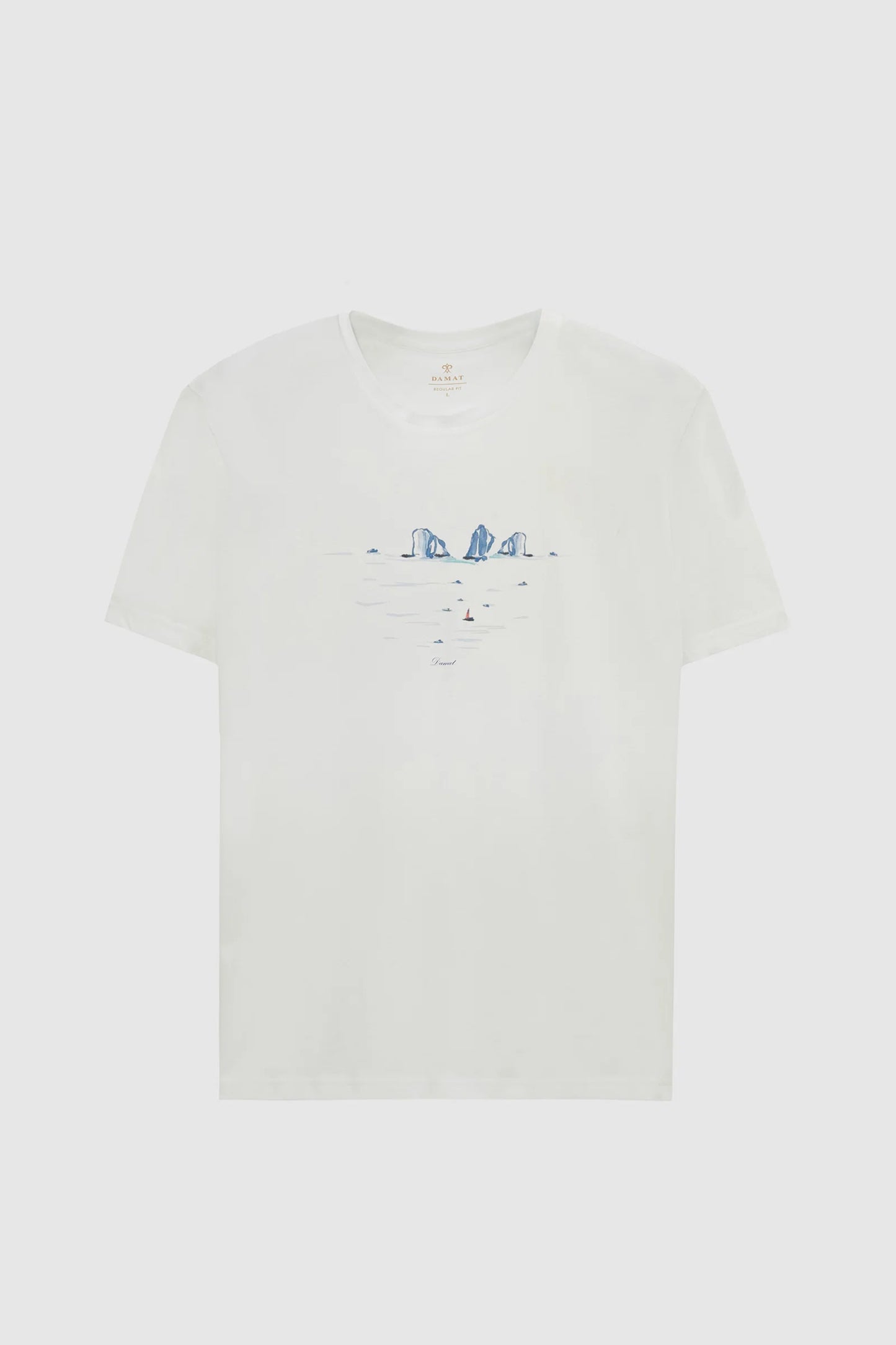 Damat Regular Fit Ekru %100 Pamuk Merserize T-shirt