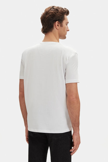 Damat Regular Fit Ekru %100 Pamuk Merserize T-shirt