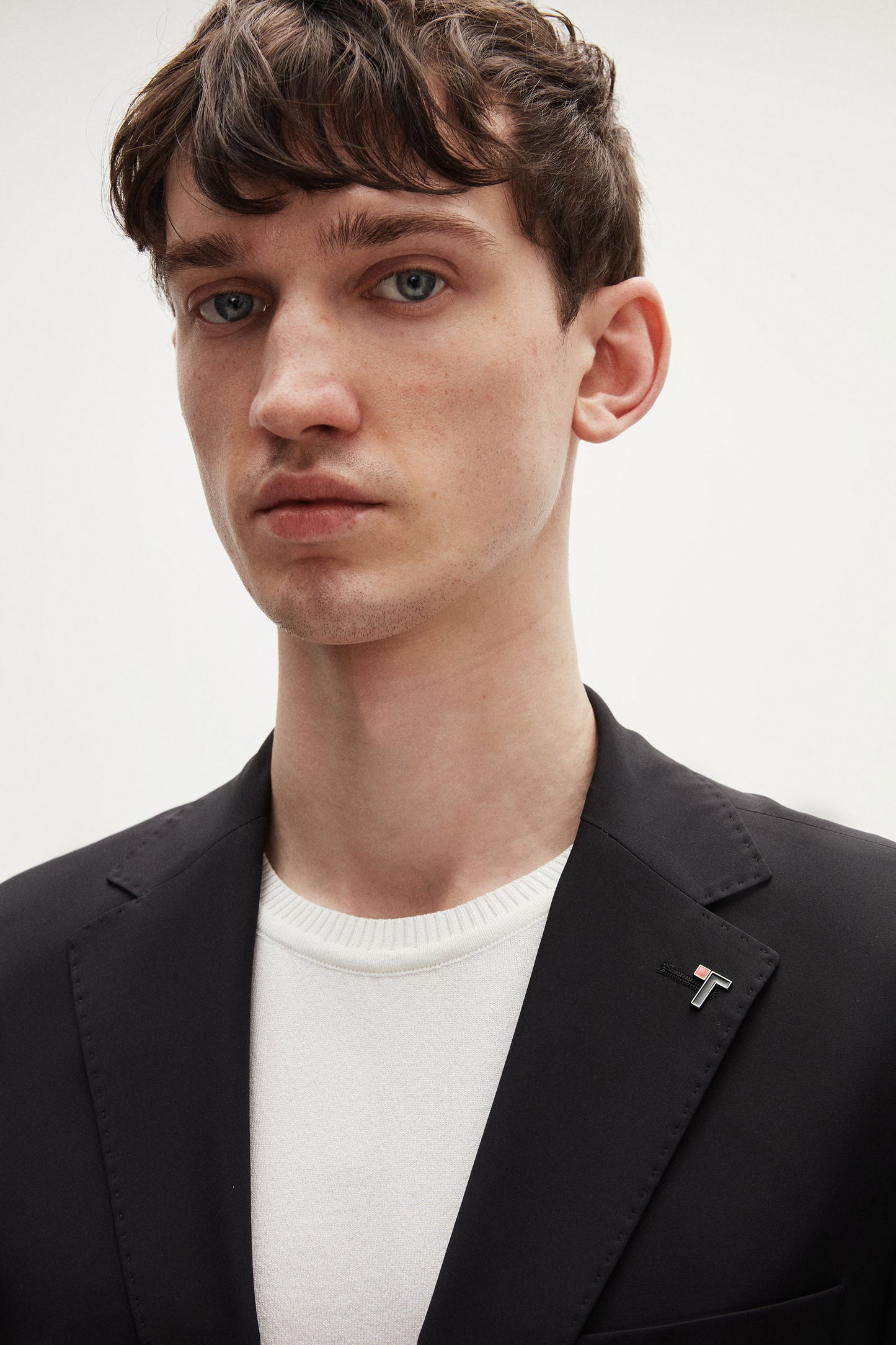 Tween Slim Fit Siyah Düz Kumaş Ceket