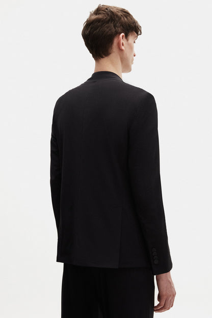 Tween Slim Fit Siyah Düz Kumaş Ceket