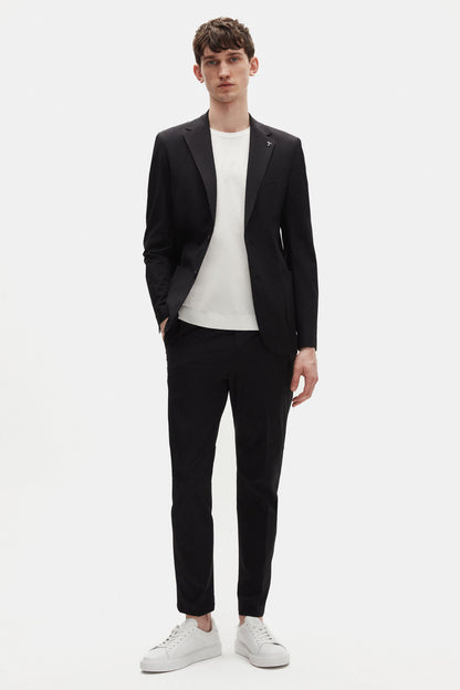 Tween Slim Fit Siyah Düz Kumaş Ceket