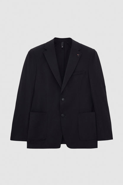 Tween Slim Fit Siyah Düz Kumaş Ceket