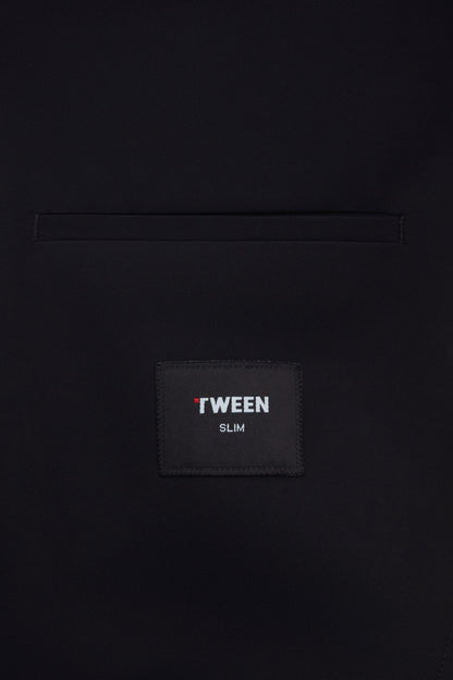 Tween Slim Fit Siyah Düz Kumaş Ceket