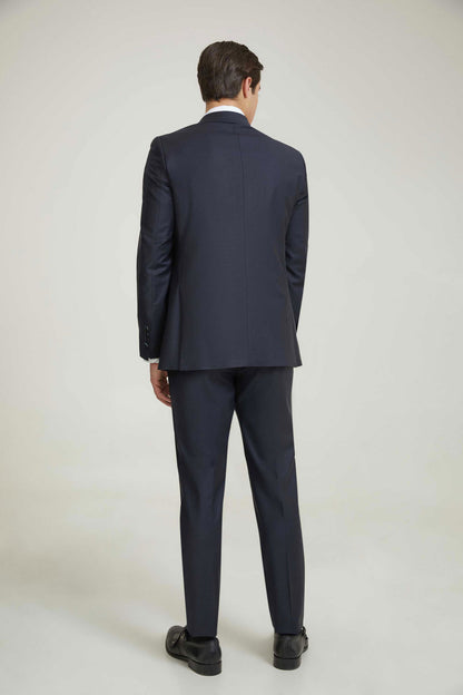 Damat Regular Fit Lacivert Düz Superfine Wool Takim Elbise