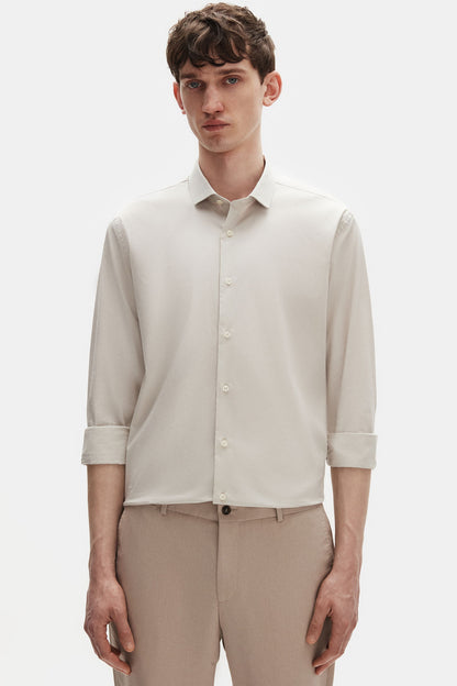 Tween Slim Fit Taş Düz Easy Care Gömlek
