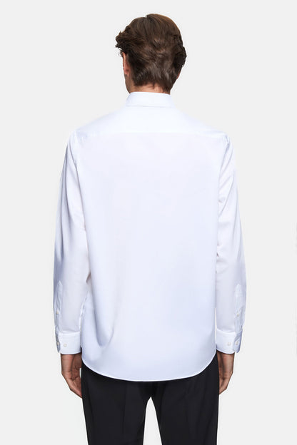 Damat Comfort Beyaz Düz %100 Pamuk Nano Care Gömlek