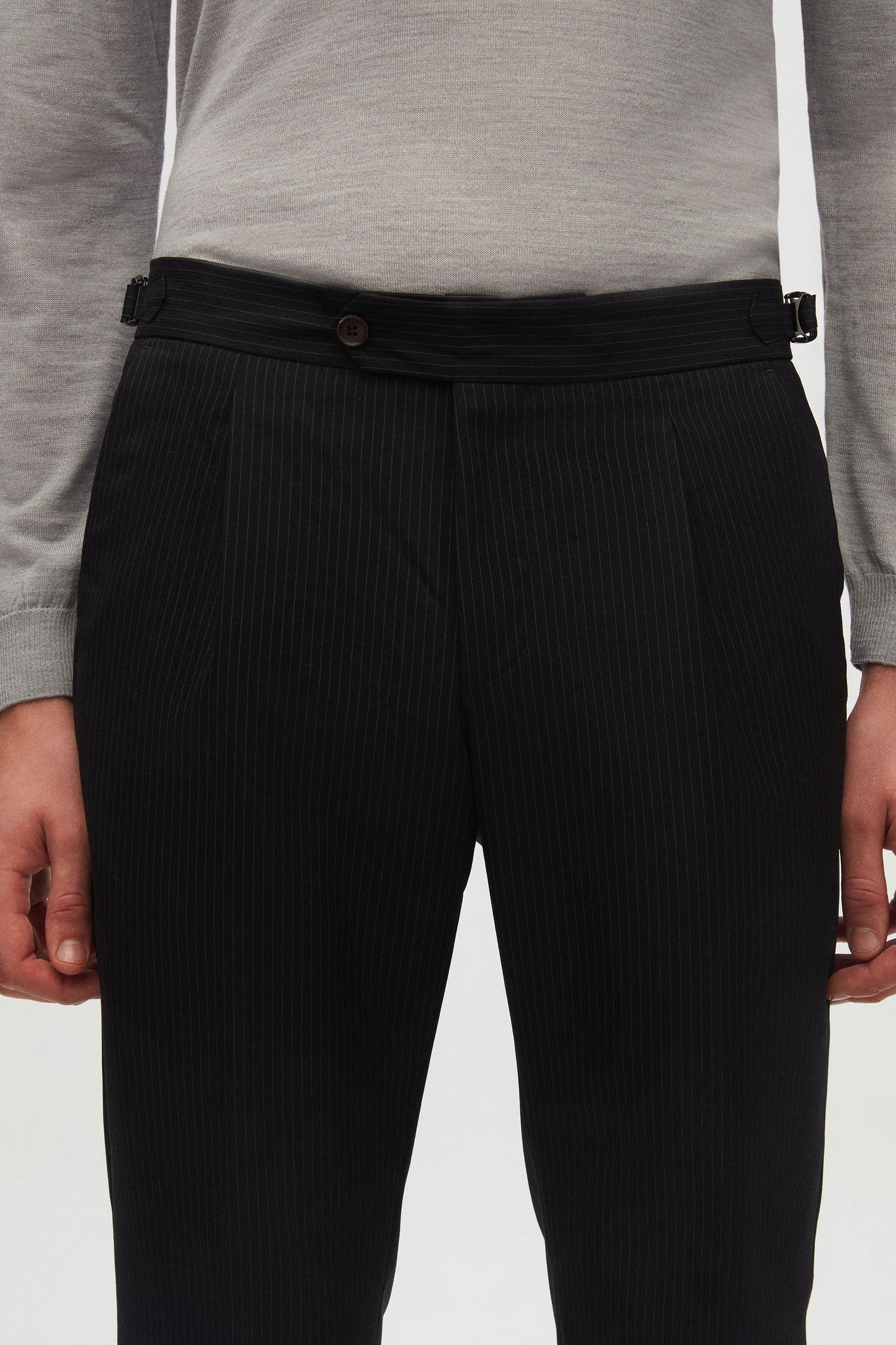 Damat Slim Fit Siyah Yünlü Kumaş Pantolon