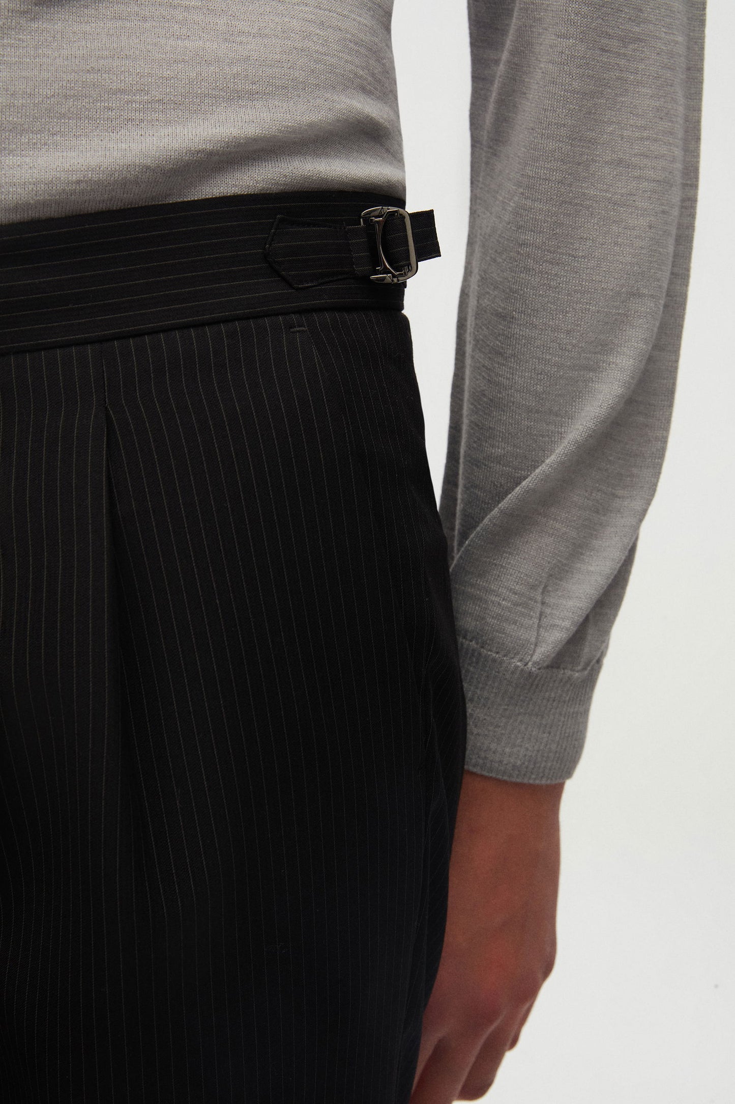 Damat Slim Fit Siyah Yünlü Kumaş Pantolon
