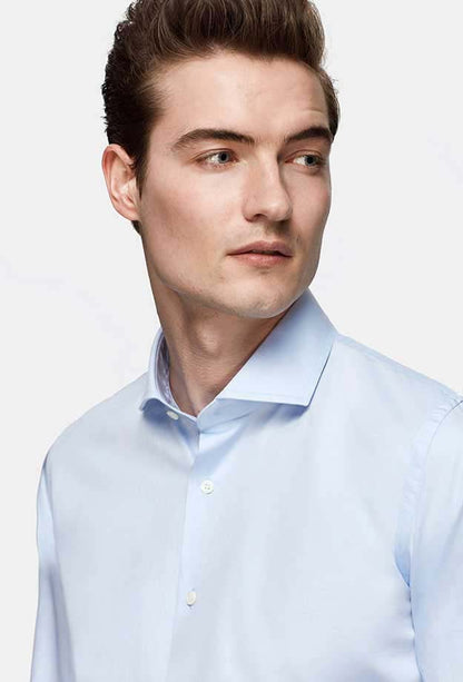 Damat Slim Fit Açık Mavi Düz Nano Care Gömlek