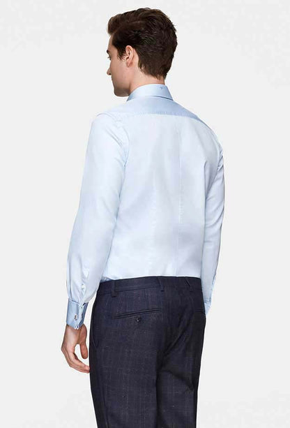 Damat Slim Fit Açık Mavi Düz Nano Care Gömlek