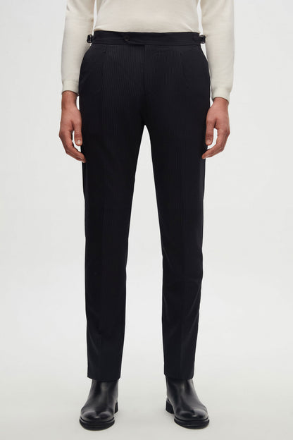 Damat Slim Fit Lacivert Yünlü Kumaş Pantolon