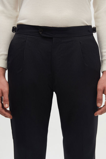 Damat Slim Fit Lacivert Yünlü Kumaş Pantolon