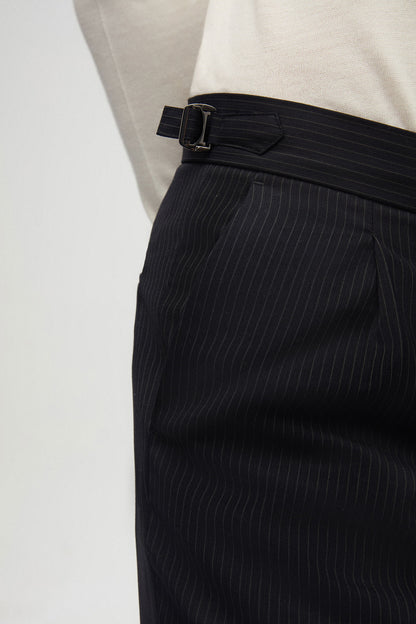 Damat Slim Fit Lacivert Yünlü Kumaş Pantolon