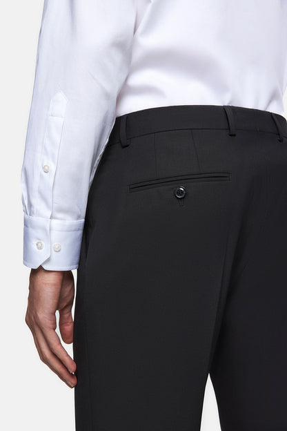Tween Slim Fit Siyah Düz Travel Smokin Takim