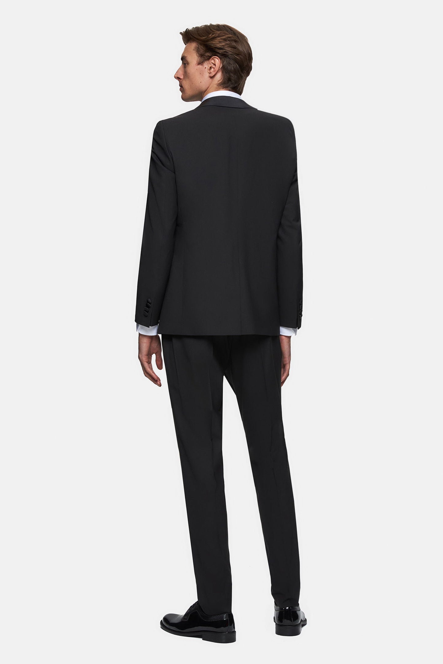 Tween Slim Fit Siyah Düz Travel Smokin Takim