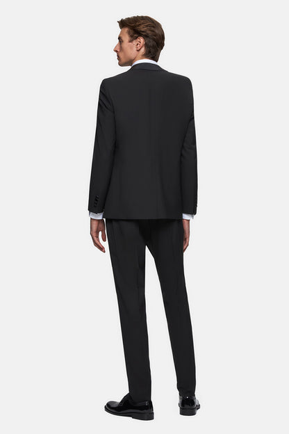 Tween Slim Fit Siyah Düz Travel Smokin Takim
