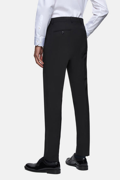 Tween Slim Fit Siyah Düz Travel Smokin Takim