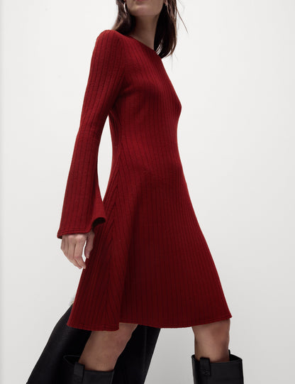 Jersey Fitilli Mini Elbise