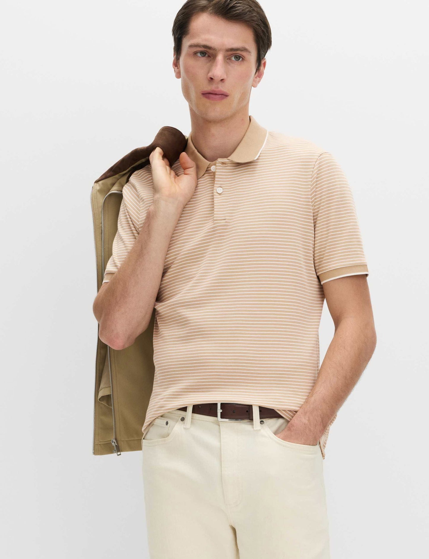 Çizgili Polo Yaka T-shirt