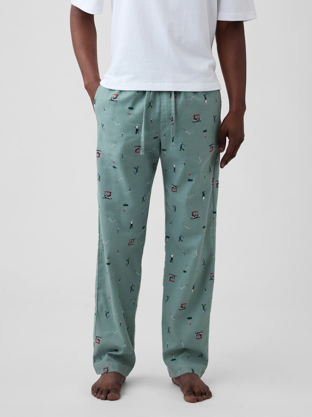 Açık Yeşil Relaxed Flannel Pijama Altı