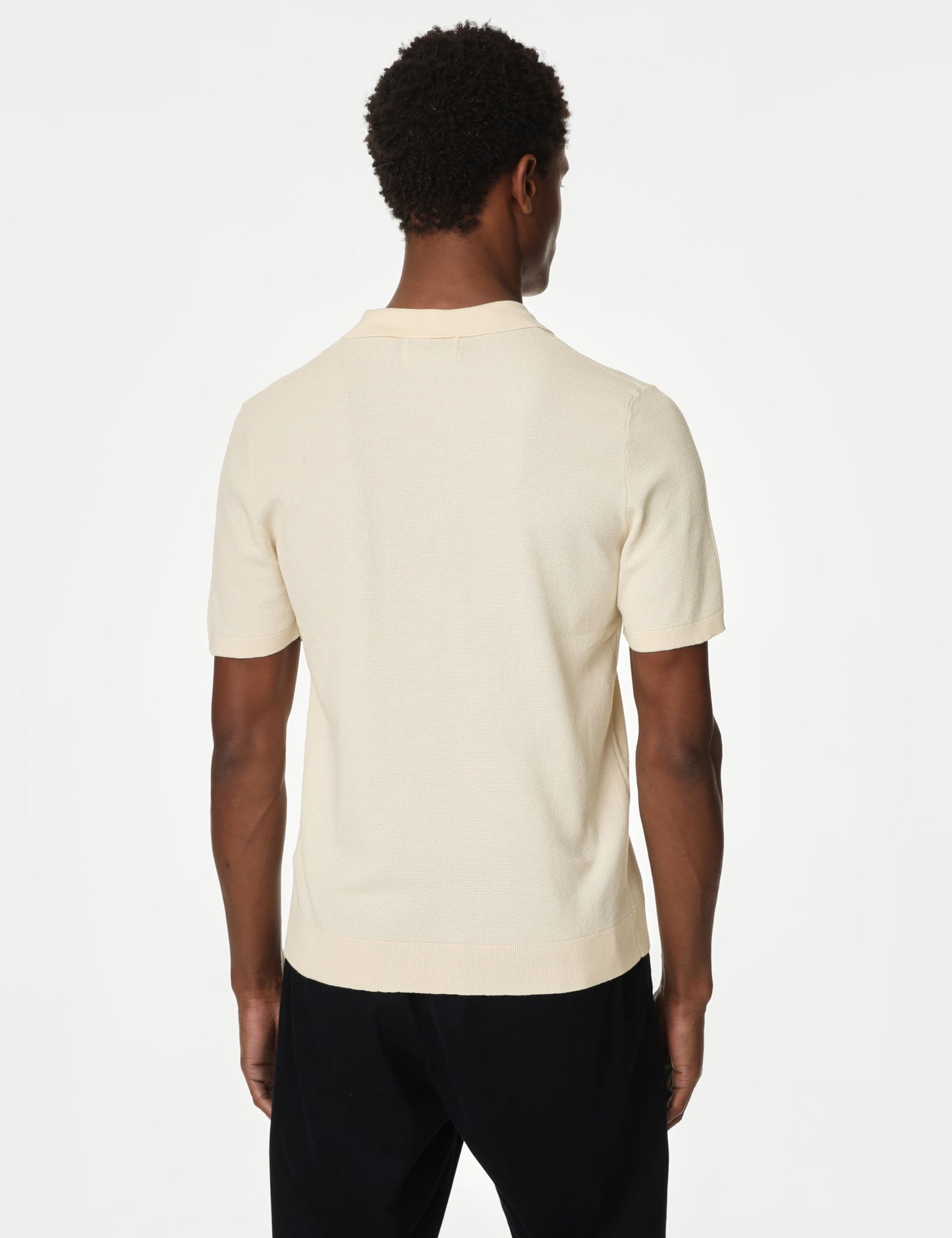 Kısa Kollu Örme Polo Yaka T-shirt