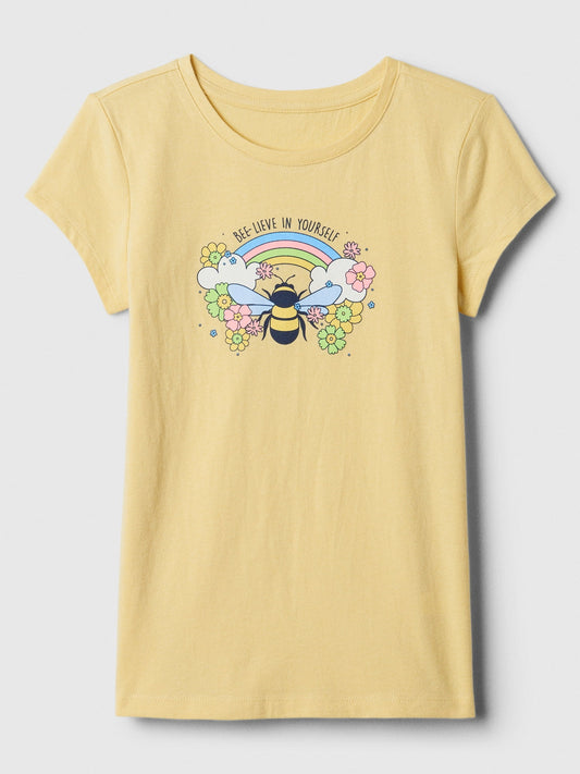 Sarı Grafikli T-shirt