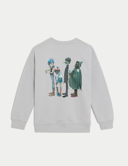 Saf Pamuk Sweatshirt