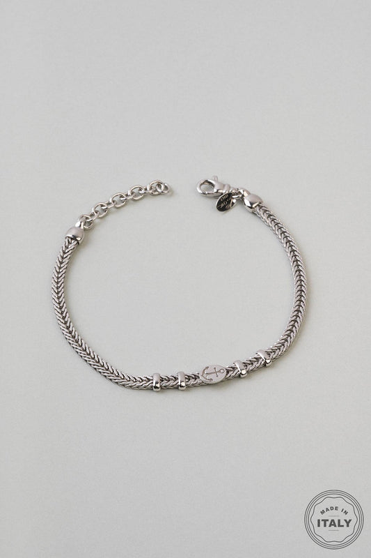 Italyan Çapa Figürlü 21 Cm Gümüş Erkek Zincir Bileklik 5113489921