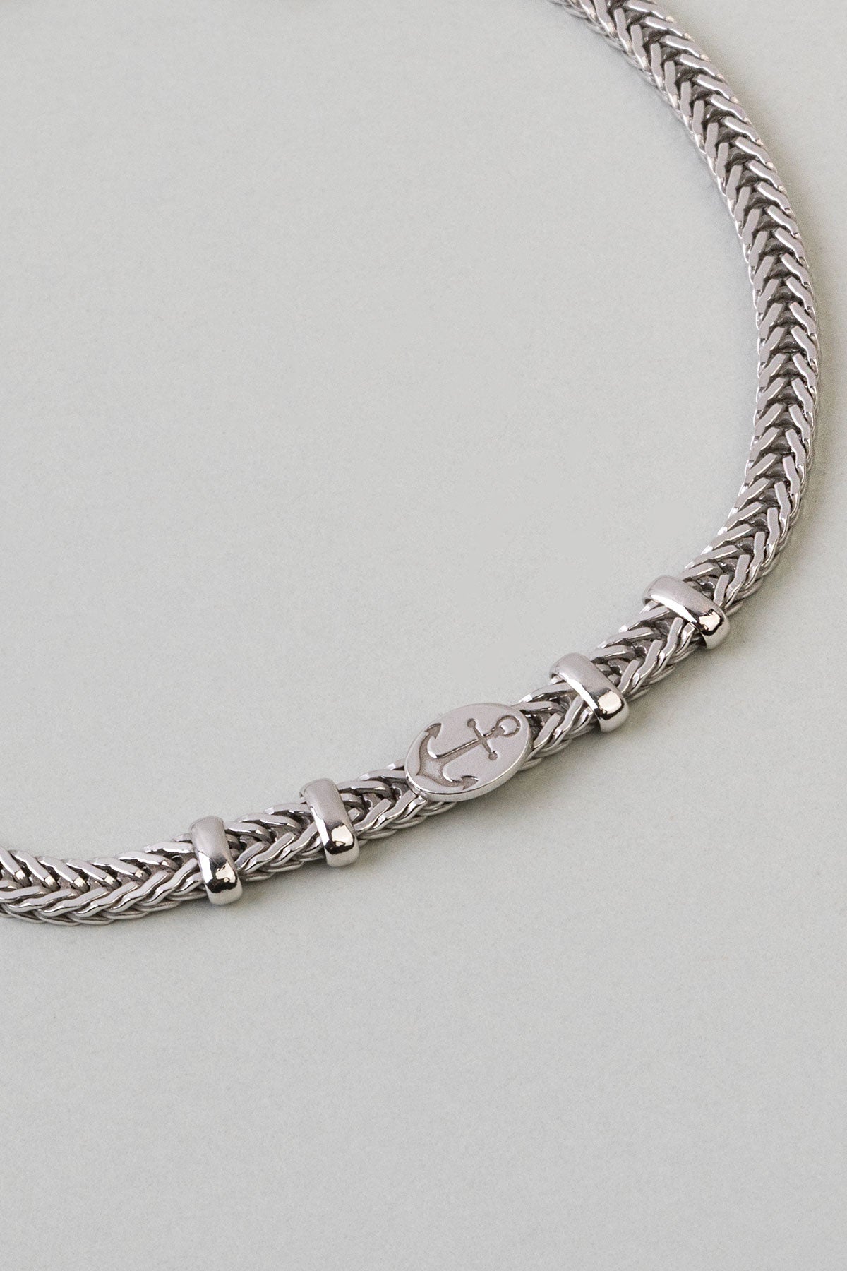 Italyan Çapa Figürlü 21 Cm Gümüş Erkek Zincir Bileklik 5113489921