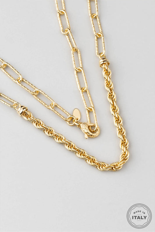 Italyan Tasarım 18 Ayar Sarı Altın Kaplama 45 Cm Gümüş Zincir Kolye 5116594446