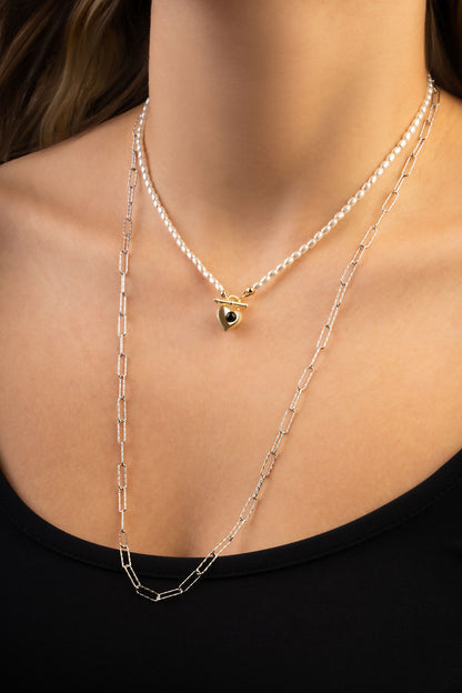 Italyan Tasarım 18 Ayar Beyaz Altın Kaplama 65 Cm Gümüş Zincir Kolye 5117509965