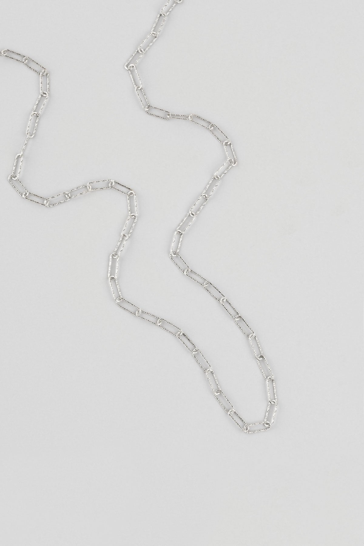 Italyan Tasarım 18 Ayar Beyaz Altın Kaplama 65 Cm Gümüş Zincir Kolye 5117509965