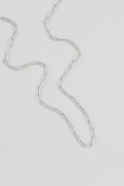 Italyan Tasarım 18 Ayar Beyaz Altın Kaplama 65 Cm Gümüş Zincir Kolye 5117509965