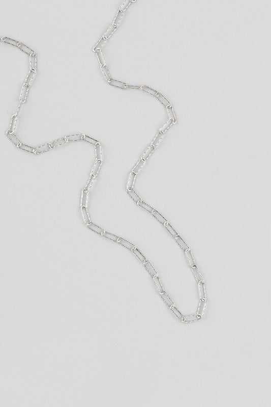 Italyan Tasarım 18 Ayar Beyaz Altın Kaplama 65 Cm Gümüş Zincir Kolye 5117509965