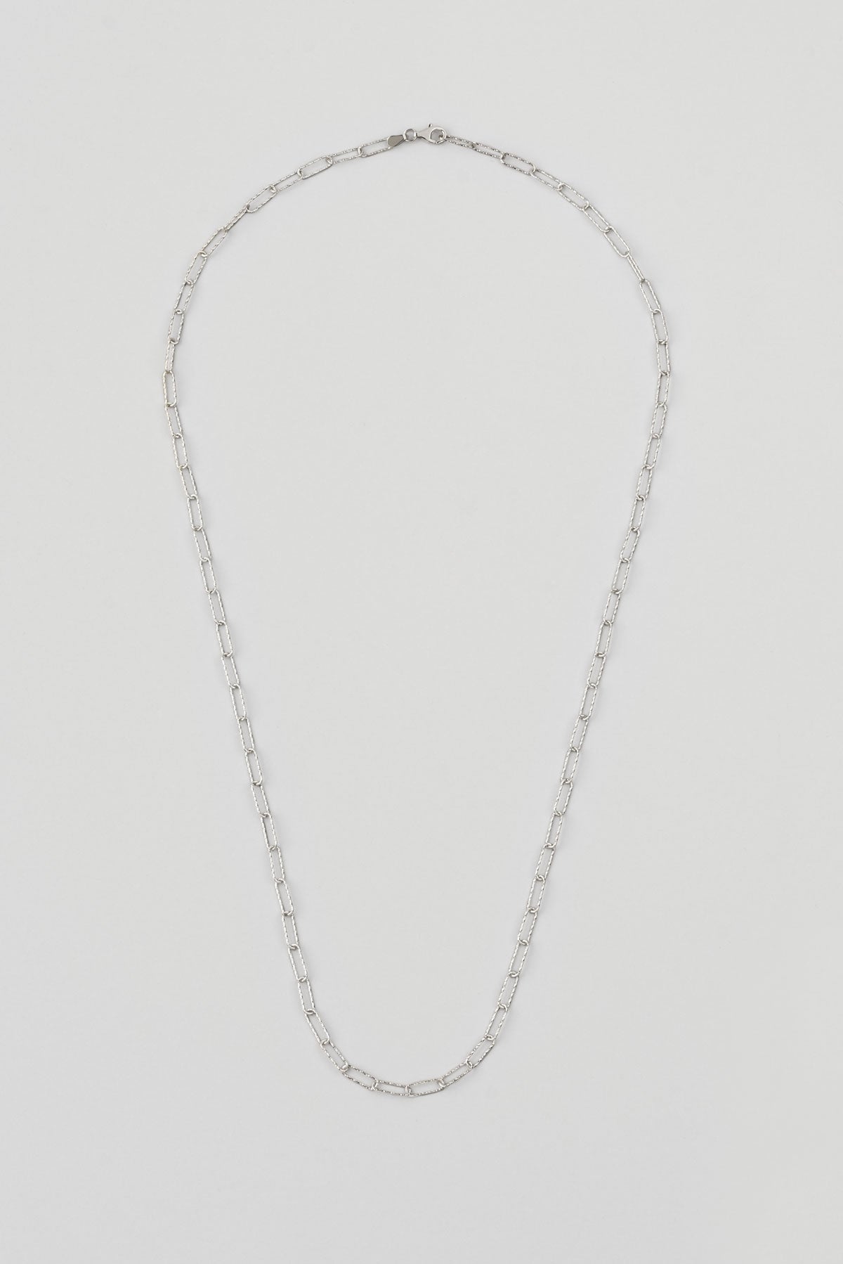 Italyan Tasarım 18 Ayar Beyaz Altın Kaplama 65 Cm Gümüş Zincir Kolye 5117509965