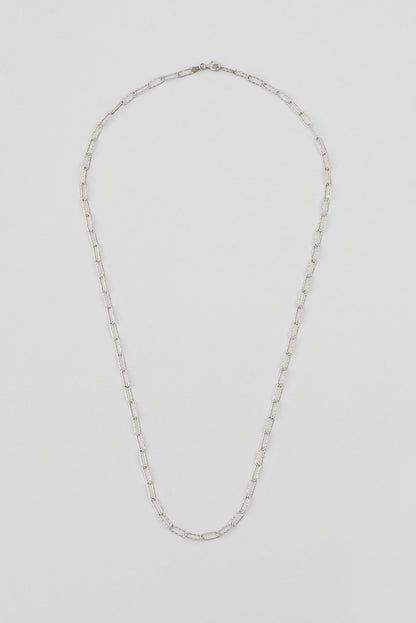 Italyan Tasarım 18 Ayar Beyaz Altın Kaplama 65 Cm Gümüş Zincir Kolye 5117509965