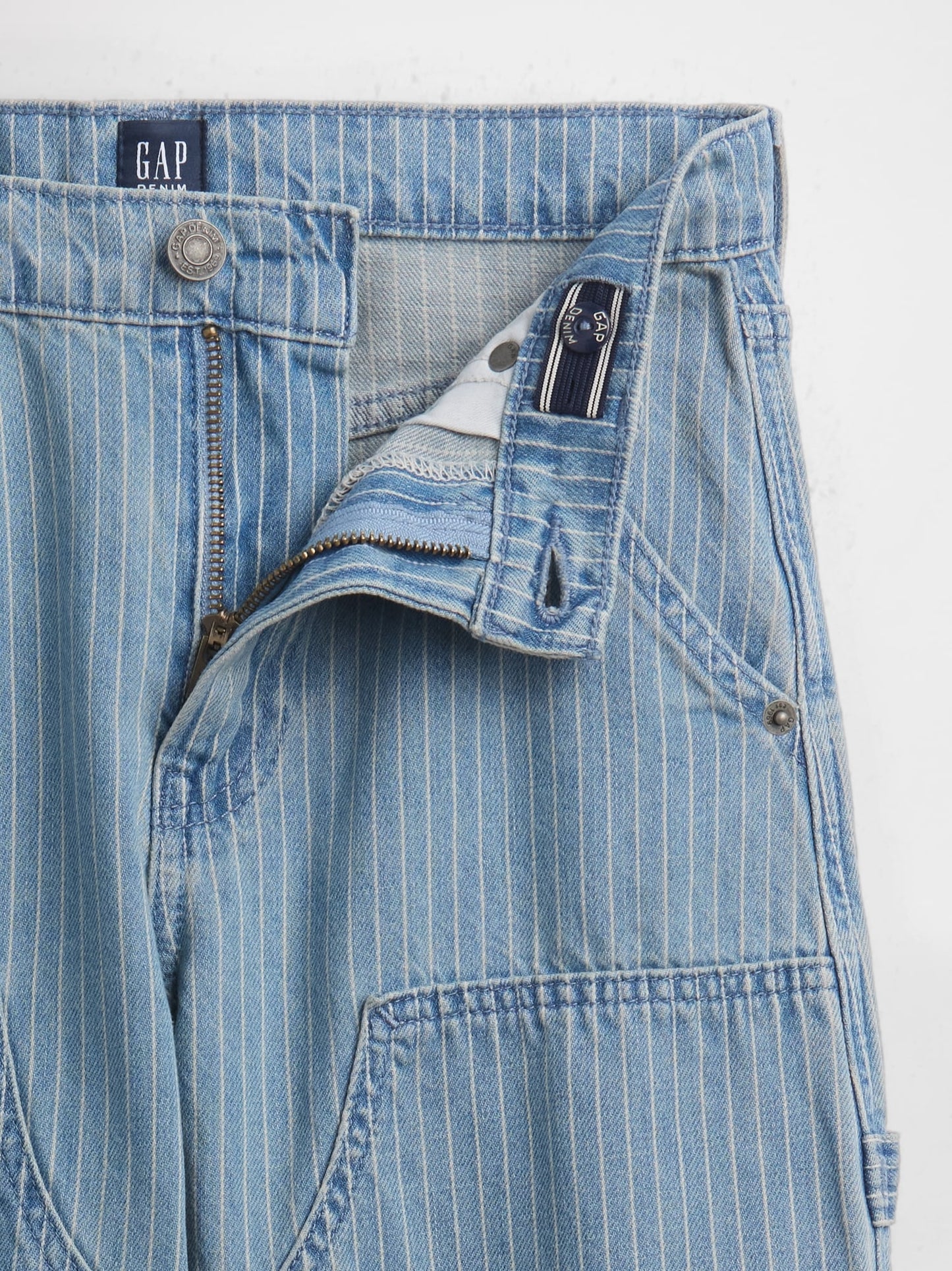 Mavi Kids Baggy Çizgili Iki Dikişli Carpenter Jean Pantolon