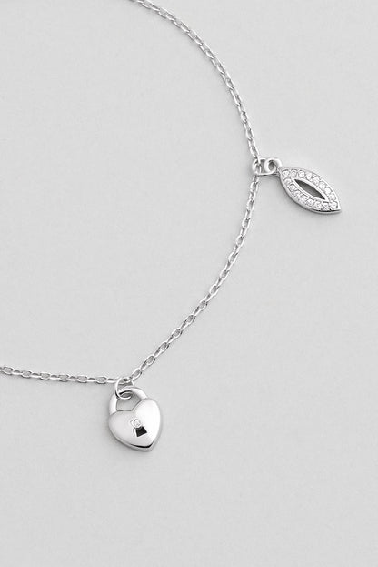 Aşk Anahtarı 18 Ayar Beyaz Altın Kaplama 19 Cm Gümüş Minimal Bileklik 5124450199