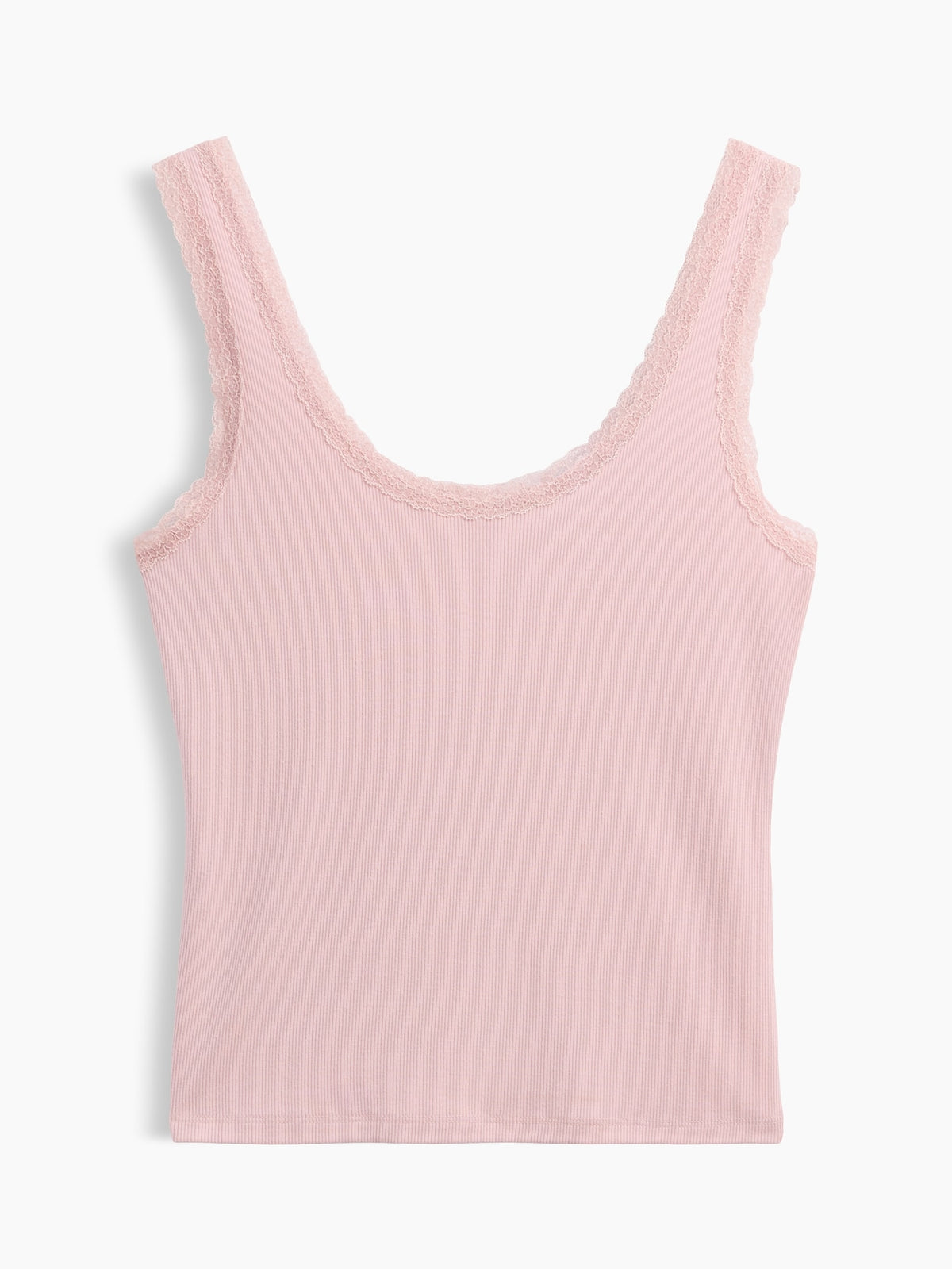 Pembe Mini Fitilli Dantel Detaylı Askılı Pijama Üstü