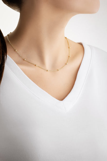 Noa 18 Ayar Sarı Altın Kaplama 43 Cm Gümüş Zincir Kolye 5131484499