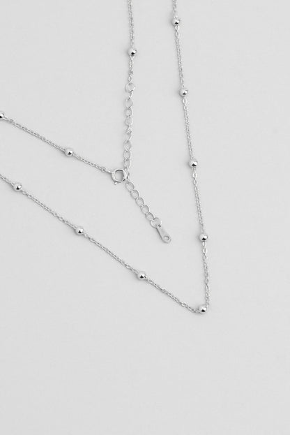 Noa 18 Ayar Beyaz Altın Kaplama 43 Cm Gümüş Zincir Kolye 5131489999